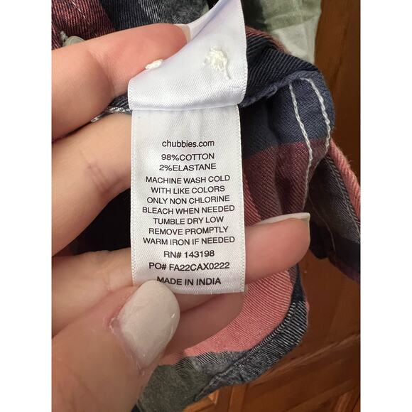 NWT Chubbies Men's the IPlaid Classic Fit Stretch Flannel Button Up Shirt Size L - Picture 11 of 14